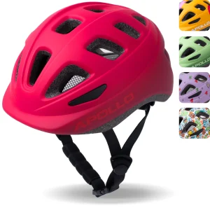 AKZEPTABEL Apollo Kinder Fahrradhelm, Helm für Kinder & Jugendliche, Multisport Helm - Red Fade - M (51-56 cm)