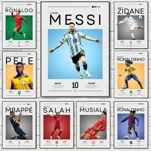 Posters - Voetbalhelden Collectie met Iconische Spelers voor Fans