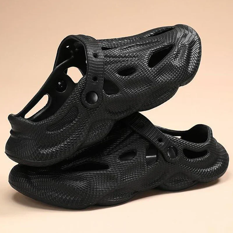 Zomerse Heren Schoenen - Stoere Zwarte Clogs voor Ultieme Vrijheid - Afbeelding 3
