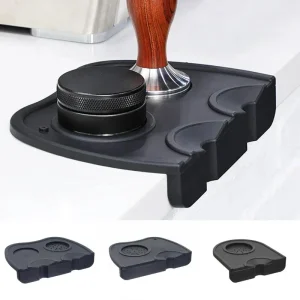koffiewaar - Silicone Tamper Station met Houten Tamper voor Perfecte Espresso