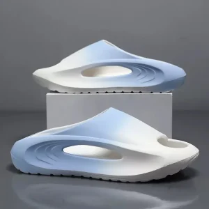 Zomerse heren schoenen - Blauwe Ombre Design voor Stijlvolle Vakanties