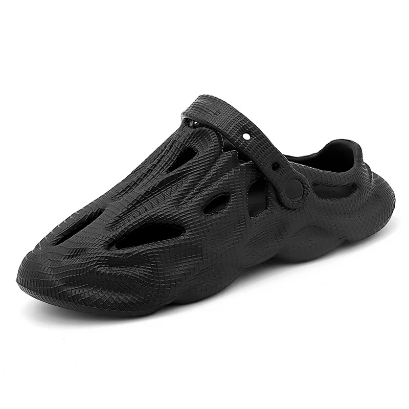 Zomerse Heren Schoenen - Stoere Zwarte Clogs voor Ultieme Vrijheid - Afbeelding 7