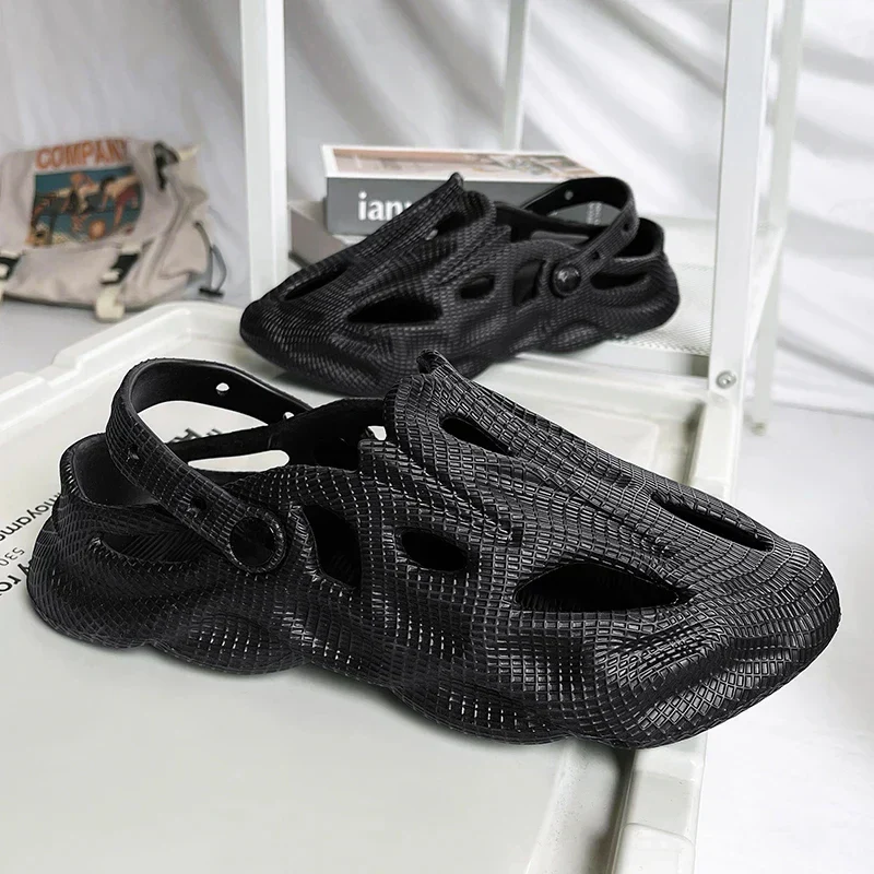 Zomerse Heren Schoenen - Stoere Zwarte Clogs voor Ultieme Vrijheid - Afbeelding 5