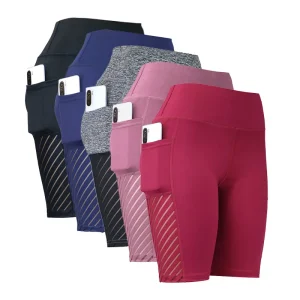 yoga kleding dames - hippe yoga shorts met handige zakken voor extra comfort