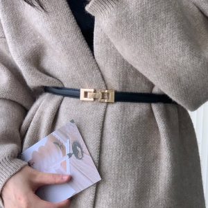 Riem Dames - Elegante Leerlook met Uniek Sluitmechanisme