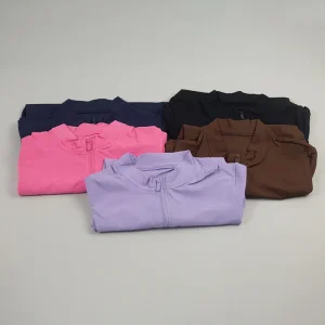 Yoga kleding dames - Pastelkleurige cropped zip-up voor ultieme bewegingsvrijheid